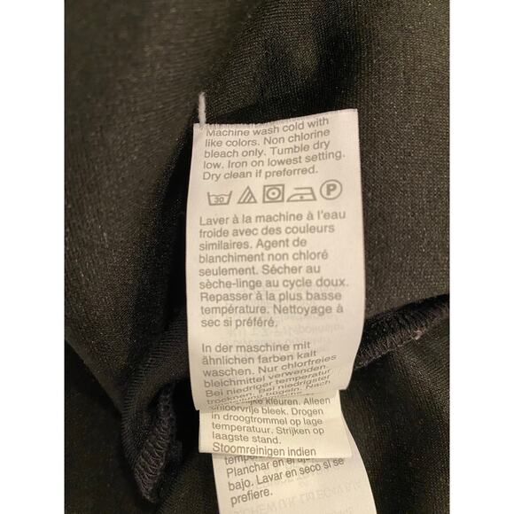 Texture & Thread by Madewell Crepe V- Neck Wrap Top Black Women's Size Medium - Picture 9 of 12